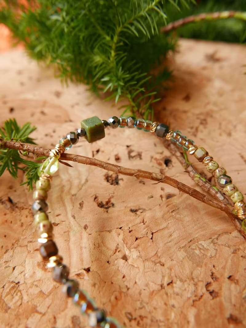 天然石手鍊/綠瑪瑙/橄欖石