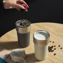 【HOLOHOLO】LATTE 吸管保溫拿鐵杯 500ml ( 2種材質 / 3色 )