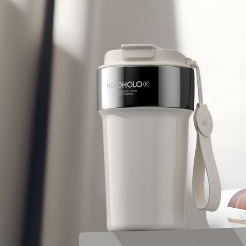 【HOLOHOLO】LATTE 吸管保溫拿鐵杯 500ml ( 2種材質 / 3色 )