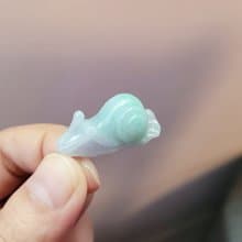 【親翠】天然翡翠 冰紫蝸牛Chill項鍊 | 特色可愛 | 見光不死紫翡