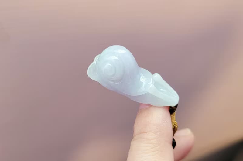 【親翠】天然翡翠 冰紫蝸牛Chill項鍊 | 特色可愛 | 見光不死紫翡