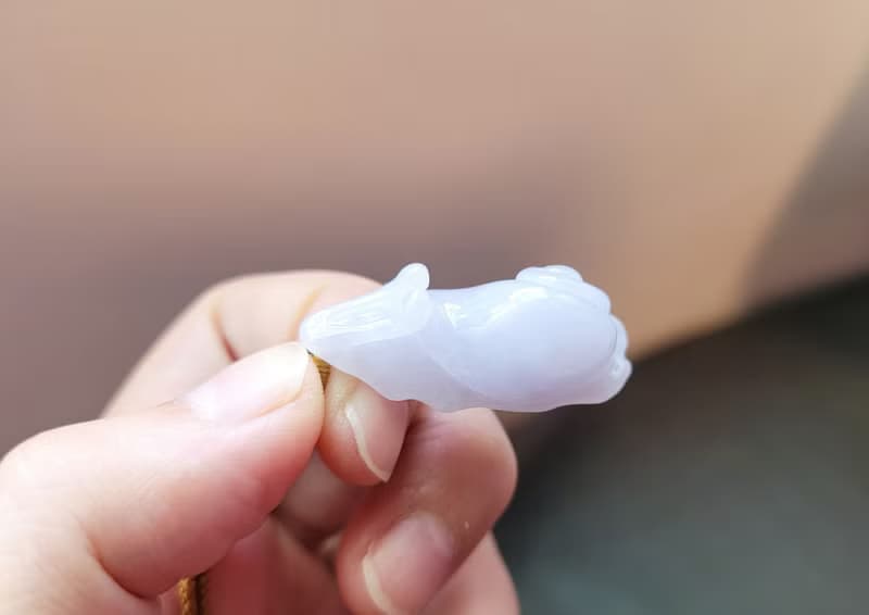 【親翠】天然翡翠 冰紫蝸牛Chill項鍊 | 特色可愛 | 見光不死紫翡