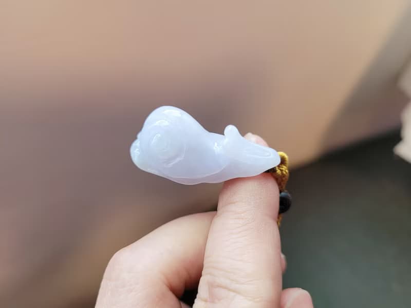 【親翠】天然翡翠 冰紫蝸牛Chill項鍊 | 特色可愛 | 見光不死紫翡