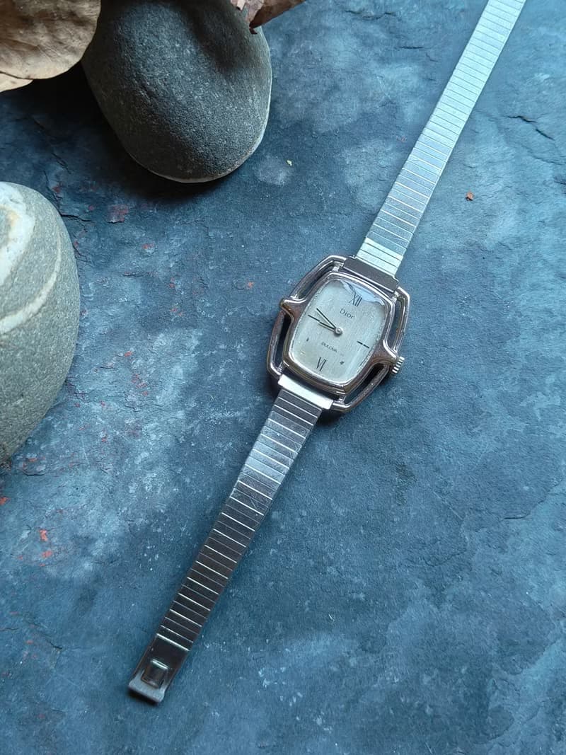 Dior 稀有款 銀色古董錶 機械手上鍊錶 manual winding