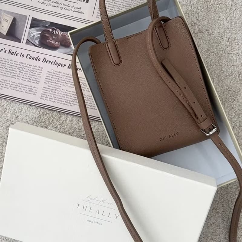 韓國 The Ally | LUCY BAG | 棕色 | 手袋 單肩包