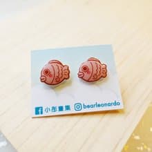 小彤畫集 - 鯛魚燒妹妹(粉紅色) - 耳環耳夾