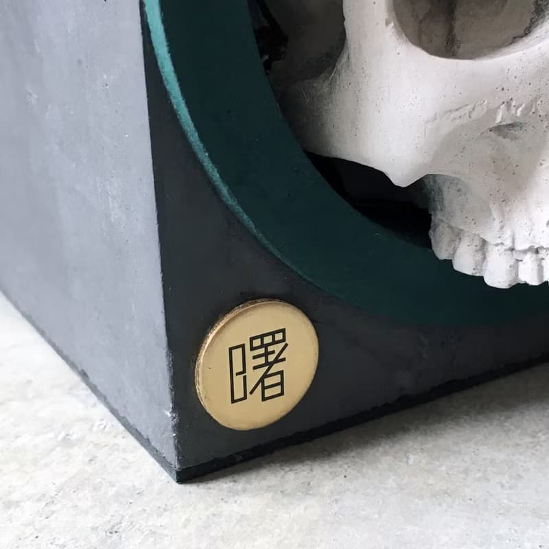 曙MUSE 水泥骷髏頭圓logo桌燈 鎢絲燈泡 擺飾 擴香石
