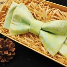 原創手工領結 青綠色 美國進口燙金布料  Swing Dance 聖誕禮物