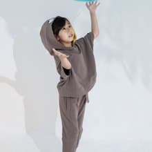 就是愛翻白眼系列-個性綁帶運動褲(卡其)