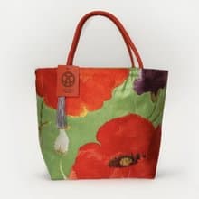 獨一無二真絲和服袋帶托特包, 日本手工刺繡升級改造包, 和風藝術