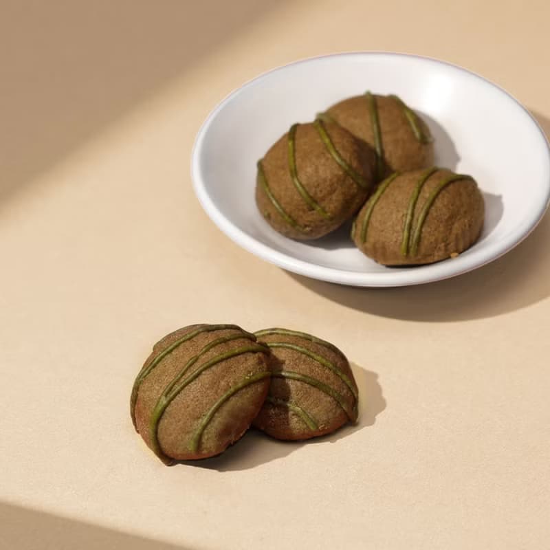 心茶 X 七見櫻堂聯名 | 濃茶系甜點6入 金箔町焙茶餅乾 (輕巧盒)