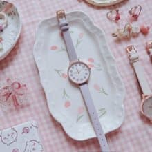開學禮物 免運 復古 Flowers Watch 北歐風 花花 花圈女裝手錶