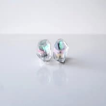 Frames earrings/crystals/Alice in wonderland_frost clear 7-b醫療鋼耳環 夾式耳環 耳夾