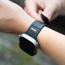 Apple Watch Stride 防水FKM橡膠不鏽鋼高質感錶帶(6色)