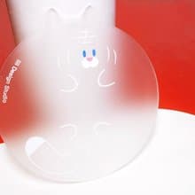 胖虎虎杯墊 透明磨砂亞克力杯墊