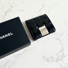 絕版古董包 Chanel黑色冰格小錢包 零錢包 收納包 中古包 二手包