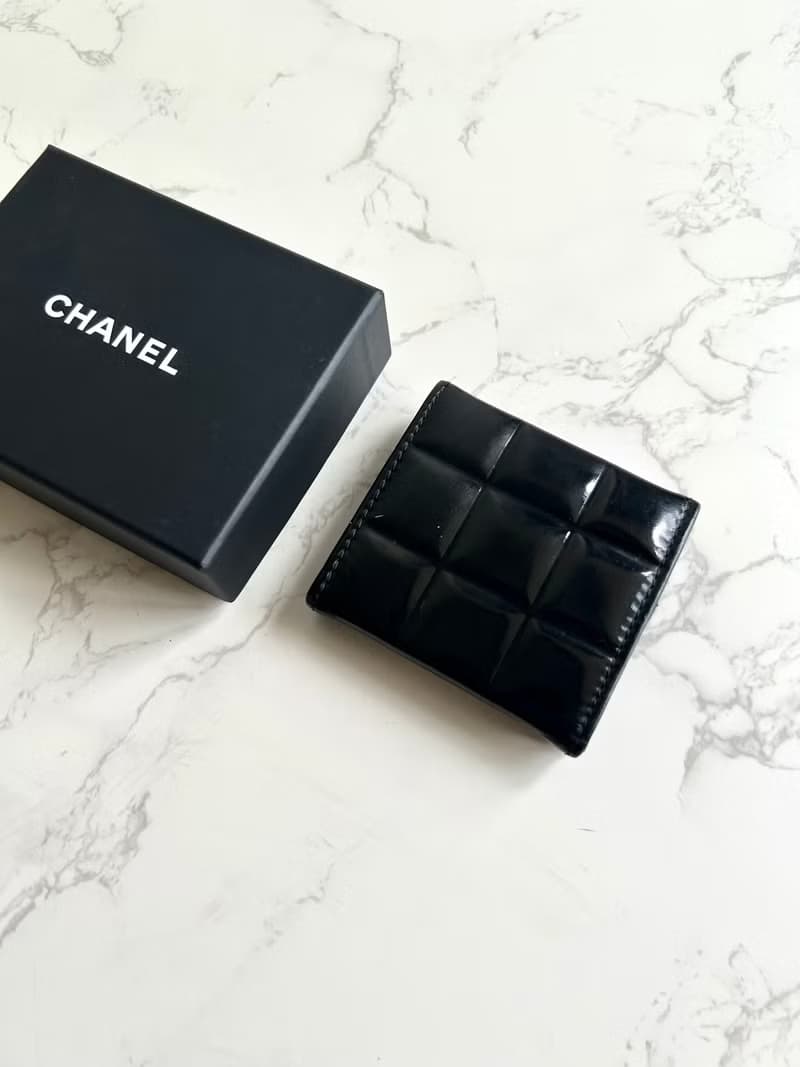 絕版古董包 Chanel黑色冰格小錢包 零錢包 收納包 中古包 二手包