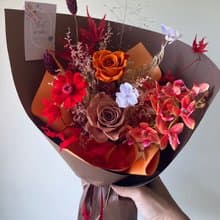 秋風永生花束。情人節/千代蘭/生日紀念日禮物/升遷表演獻花花禮