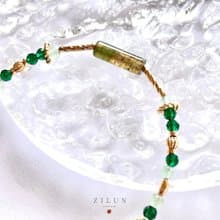 【八月】誕生石手鍊 • 宿霧薄荷島 成品&材料包 • 可碰水