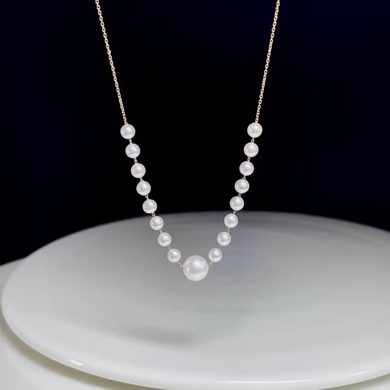 浮光序曲淡水天然珍珠項鍊珍珠手鍊18K金鍊珍珠套裝珍珠耳環