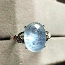 Natural Aquamarine Ring, Genuine Aquamarine Ring, March Birthstone, 925 silver