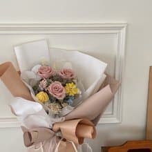 Flora Flower 乾燥永生花束-多巴胺