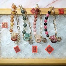 Six Cats  手作設計款 阿拉善兔頭平安扣  招財祈福手鍊 禮物