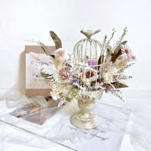 永生花鳥籠擺飾 質感居家擺件・開幕/喬遷/生日花禮
