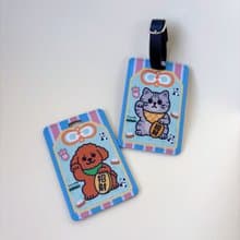 港式招財貓狗 卡套/ 行李牌 / 可愛毛孩守護財運  (現貨)