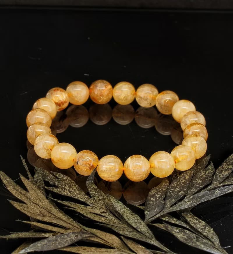 金髮晶 9.6mm水晶手鍊 ( Rutilated Quartz 9.6mm Bracelet )