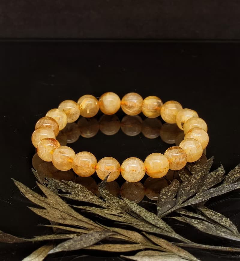 金髮晶 9.6mm水晶手鍊 ( Rutilated Quartz 9.6mm Bracelet )