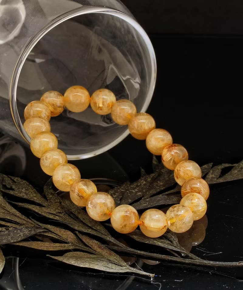金髮晶 9.6mm水晶手鍊 ( Rutilated Quartz 9.6mm Bracelet )