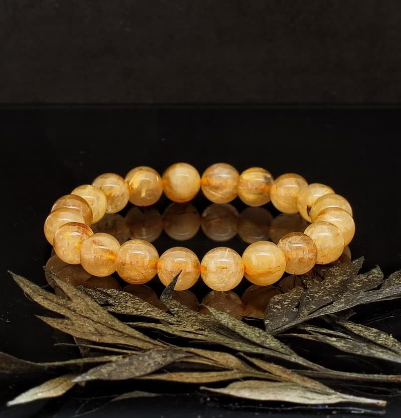 金髮晶 9.6mm水晶手鍊 ( Rutilated Quartz 9.6mm Bracelet )