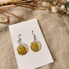 鬱金香 / 手繪【熱縮片】耳飾