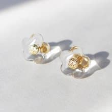 シンプルフラワー(クリア)ピアス/イヤリング