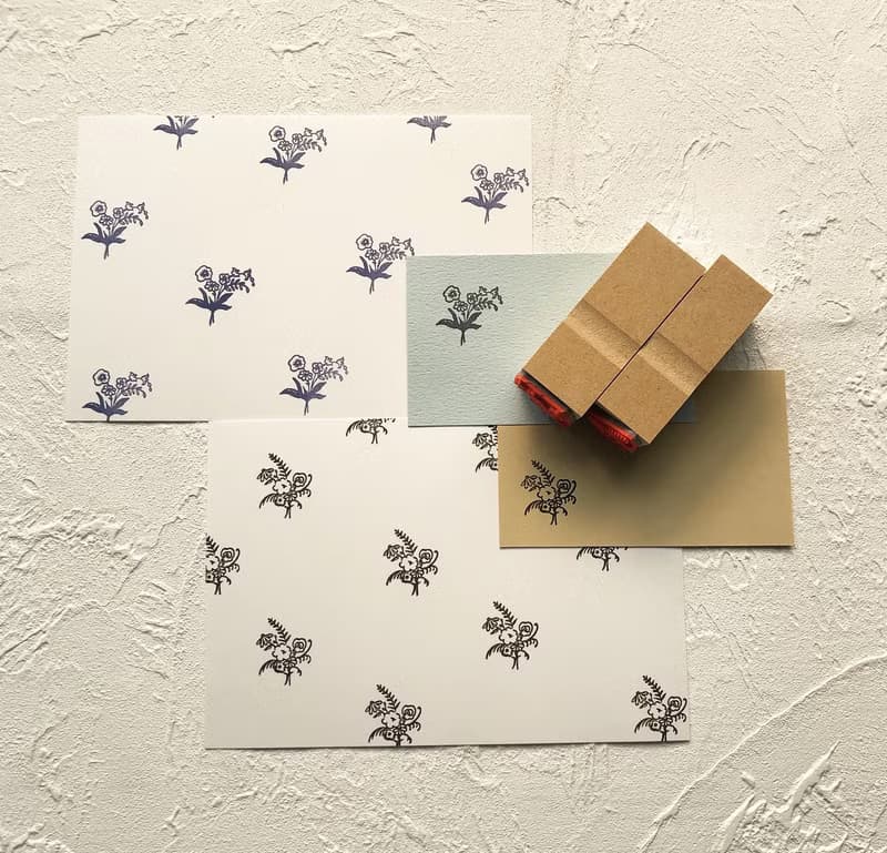 Bouquet stamps 2点set