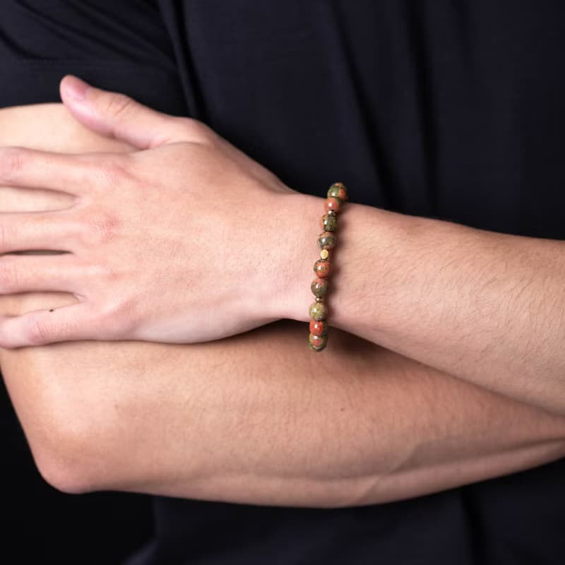 綠簾花崗石手鍊