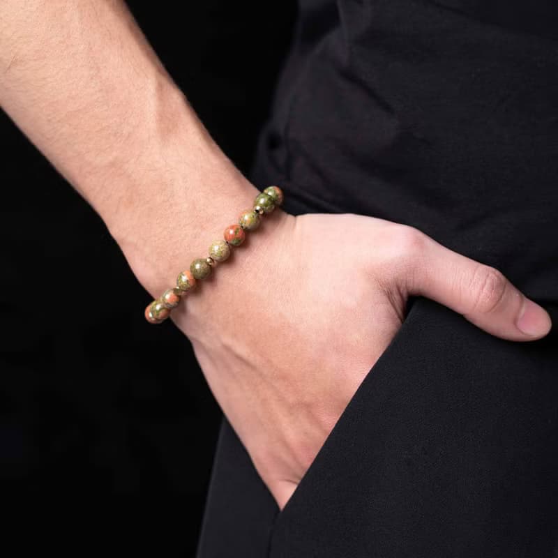 綠簾花崗石手鍊