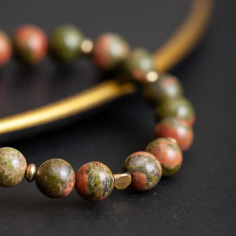 綠簾花崗石手鍊