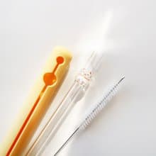 招財貓造型玻璃吸管