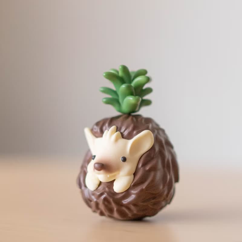 磁吸菠蘿頭刺蝟擺設 - 連菠蘿頭配件【期間限定附贈聖誕帽】