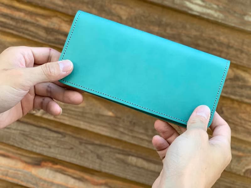 LONG　さわやかなチョコミントにキュン　ロングフラット長財布　ふっくら小銭入れ　LFW-TTTBB-H