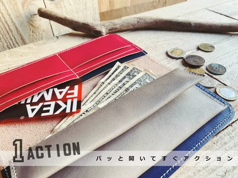 LONG　さわやかなチョコミントにキュン　ロングフラット長財布　ふっくら小銭入れ　LFW-TTTBB-H