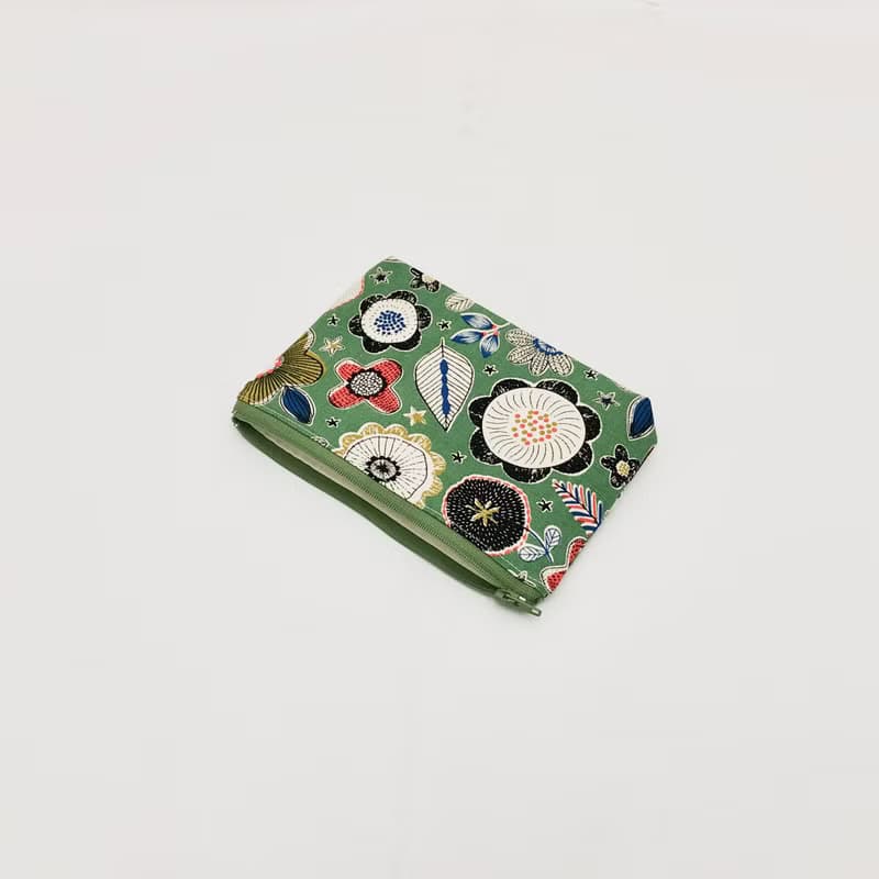 綠色花花化妝包 收納包 送禮