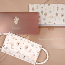 經典醫學 醫用口罩/長夾組, 解剖藝術, 心臟, 大腦, 骷髏