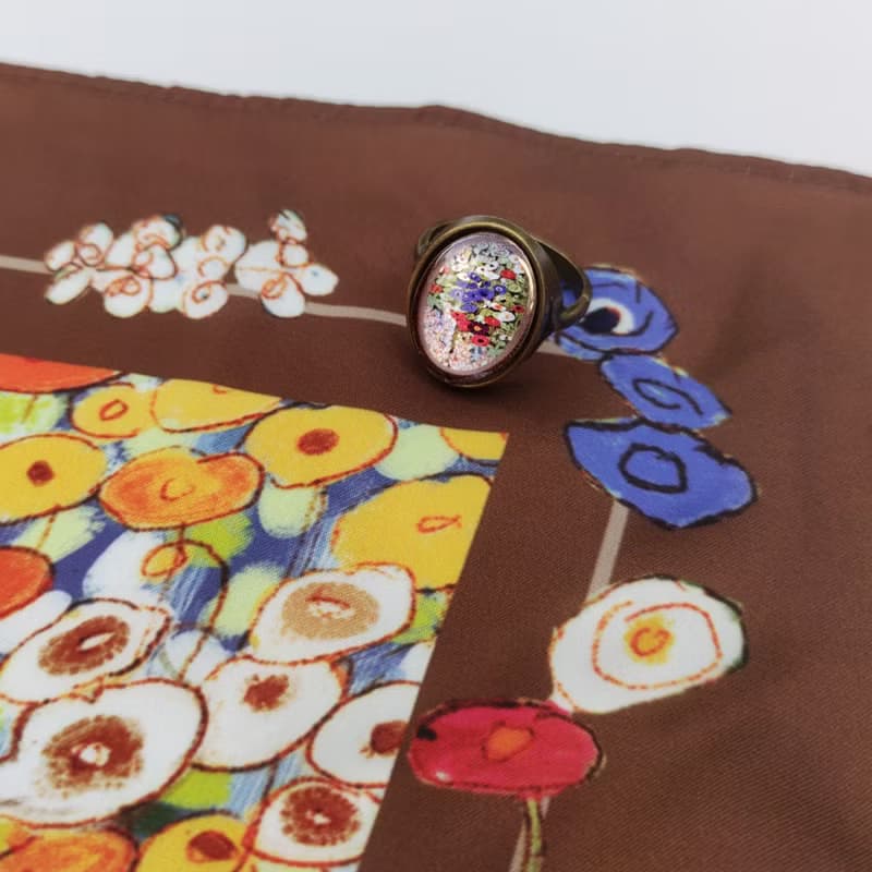 【精美禮盒】你的後花園 絲巾連絲巾扣高貴禮盒/絲巾/小圍