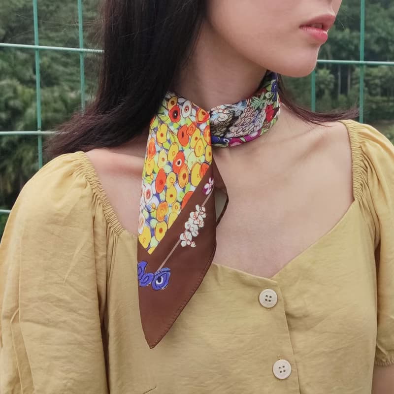 【精美禮盒】你的後花園 絲巾連絲巾扣高貴禮盒/絲巾/小圍