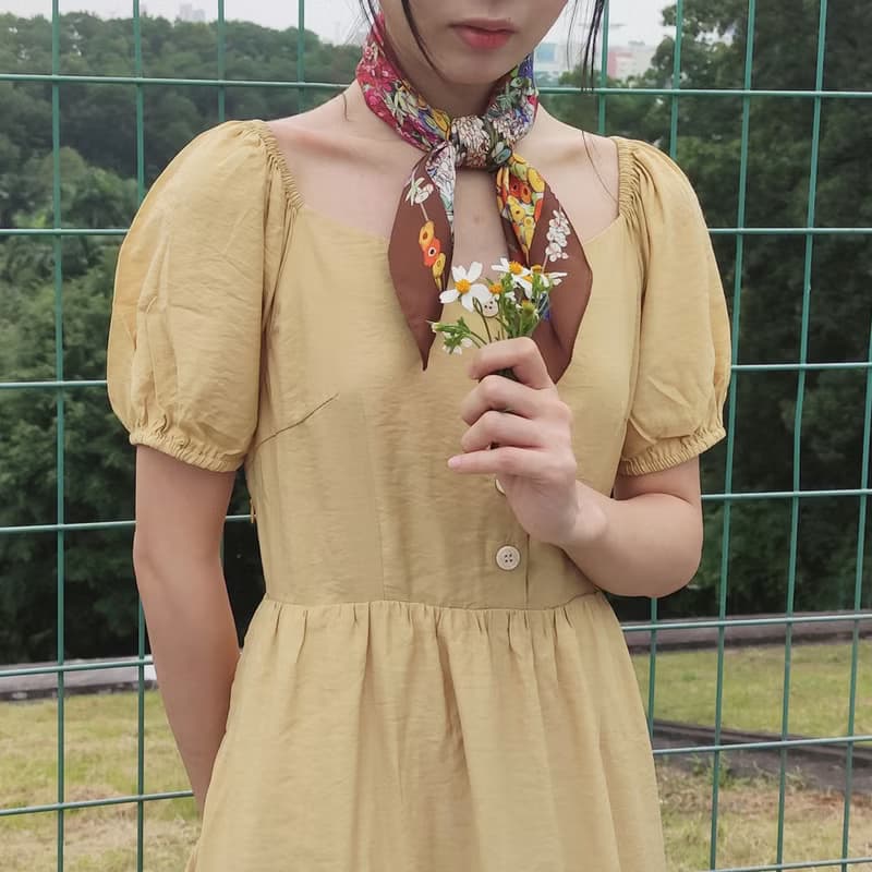 【精美禮盒】你的後花園 絲巾連絲巾扣高貴禮盒/絲巾/小圍