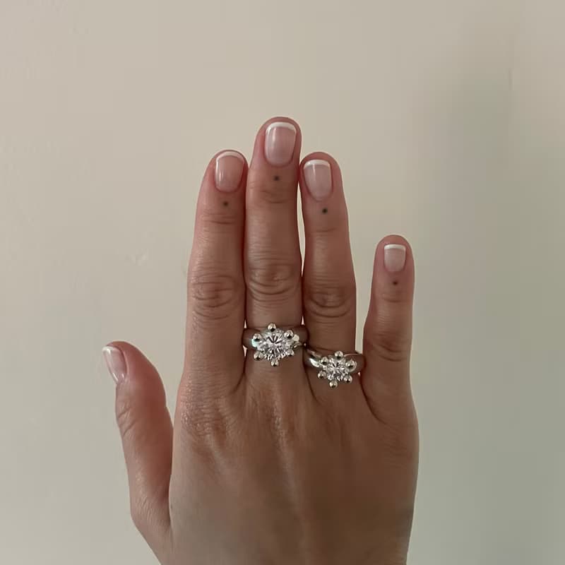 haime sophie ring (cubic 8mm round) original silver