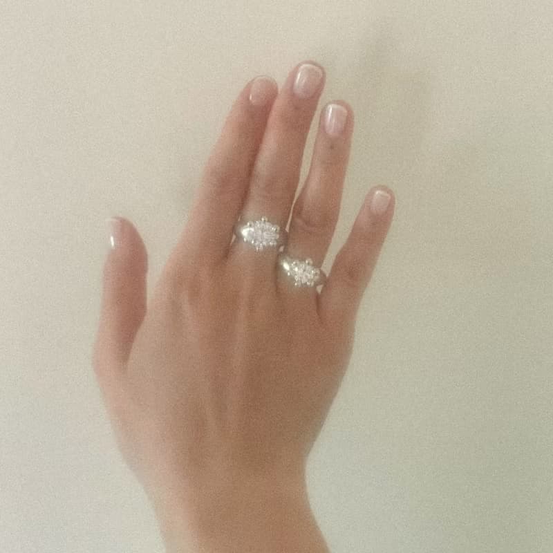 haime sophie ring (cubic 8mm round) original silver